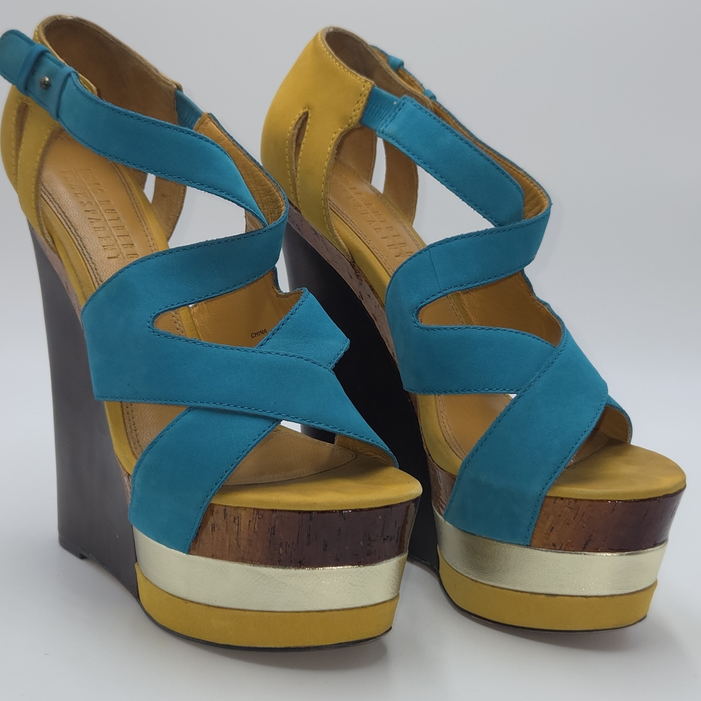 Eric Rutberg Transparent Stacked Platform Wedge Women's 10 Men's 8 Y2K